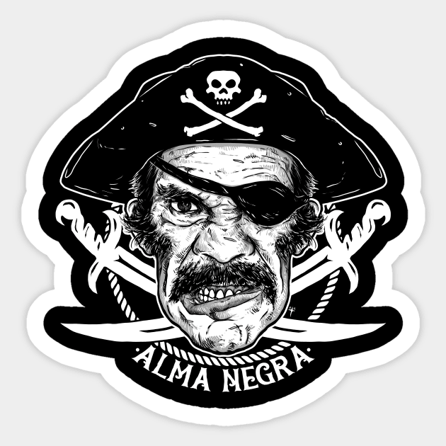 Alma Negra Black Flag Sticker by DesecrateART